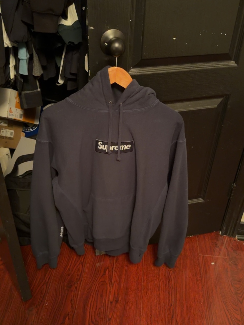 Supreme Black Box Logo Hoodie - Men
